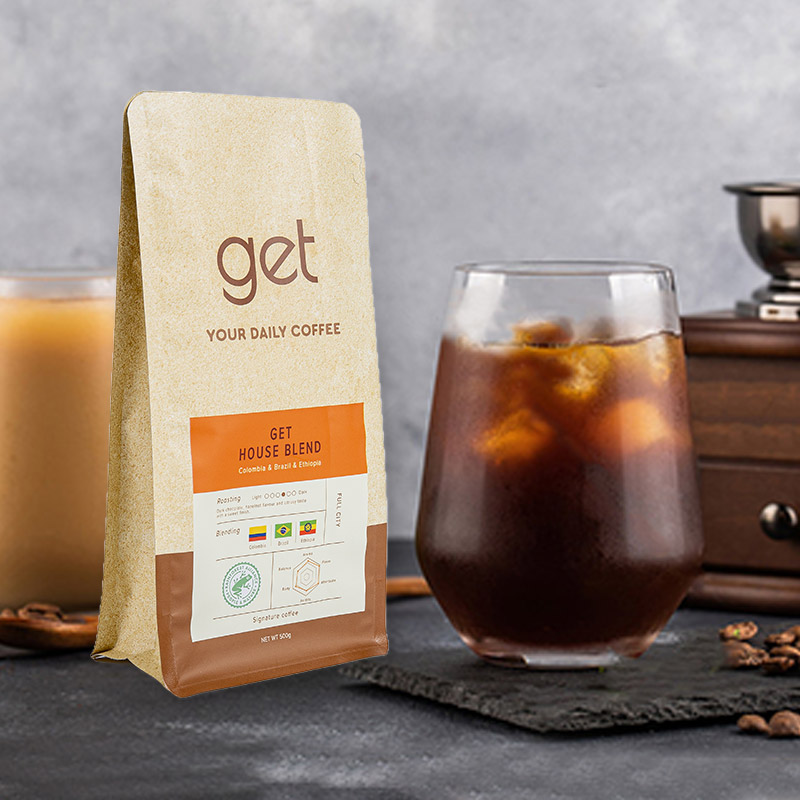 Sac de café scellé à huit côtés de 250 g à 1 kg Sac de café scellé à huit côtés de 250 g à 1 kg