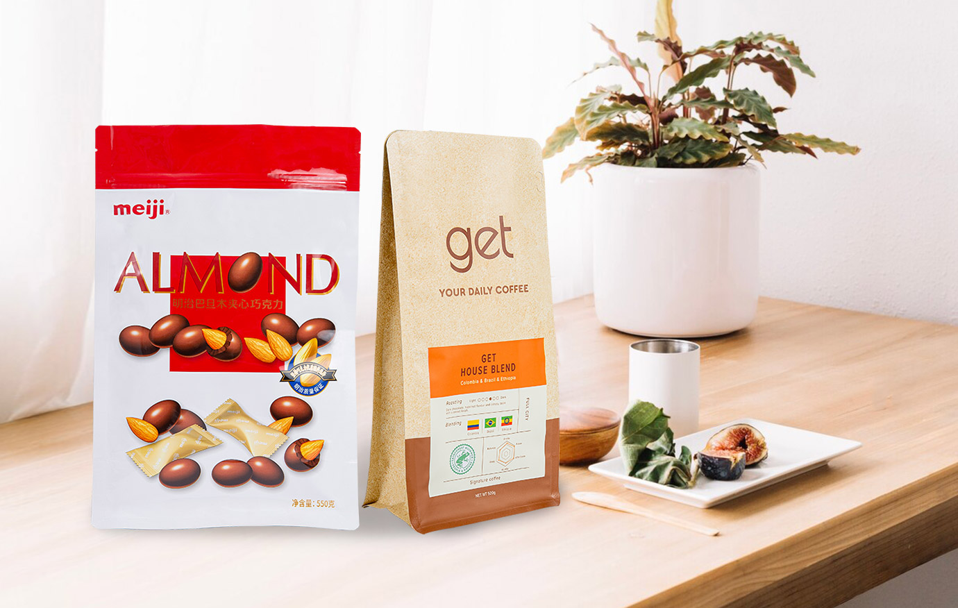 Sac scellé à huit côtés